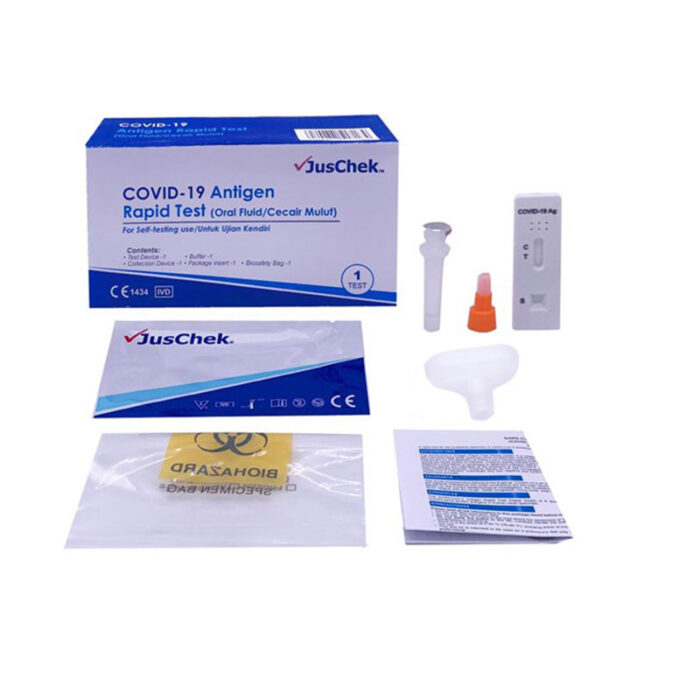 JusChek COVID-19 Antigen Rapid Test (Oral Fluid) For Self-Testing Use